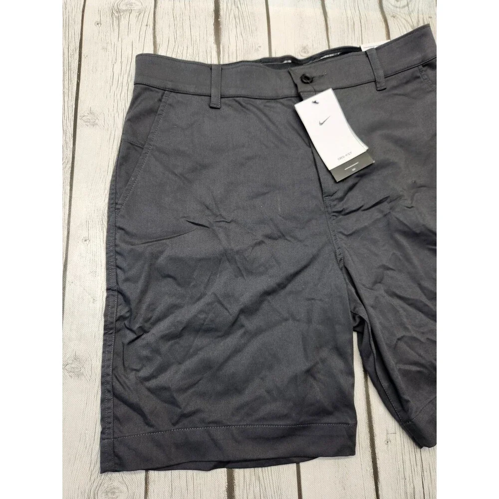 Nike Standard Fit Mens M 32 Dark Smoke Gray Chino Golf Shorts UPF-40+ DA4142-077